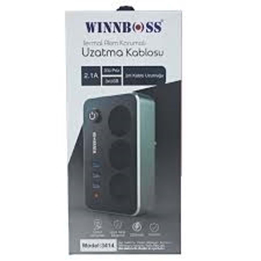 WINNBOSS 3414 AKIM KORUMALI UZATMA KABLOSU