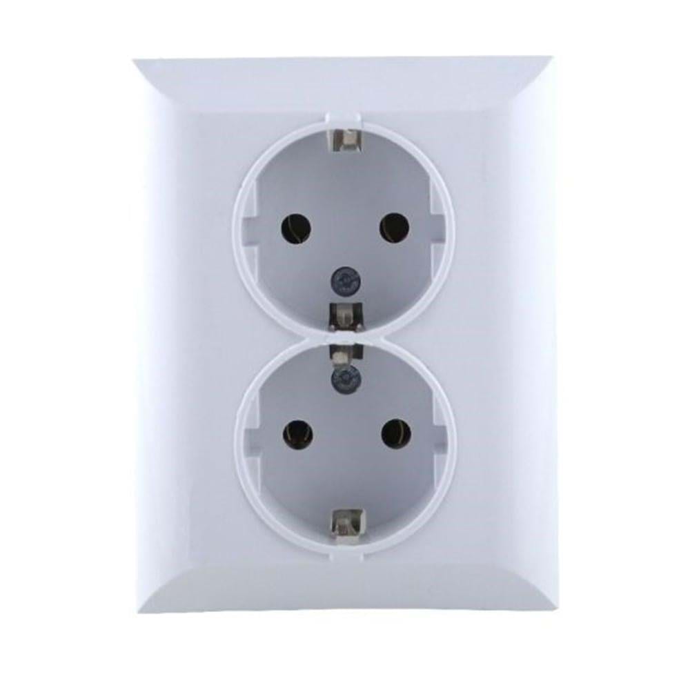 ASEL 2Lİ S.A. TOPRAKLI PRİZ BEYAZ ATOM