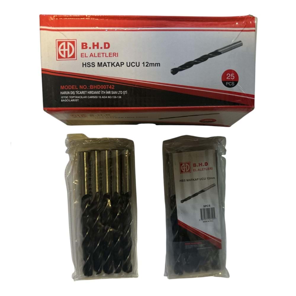 BHD 12 MM HSS UÇ