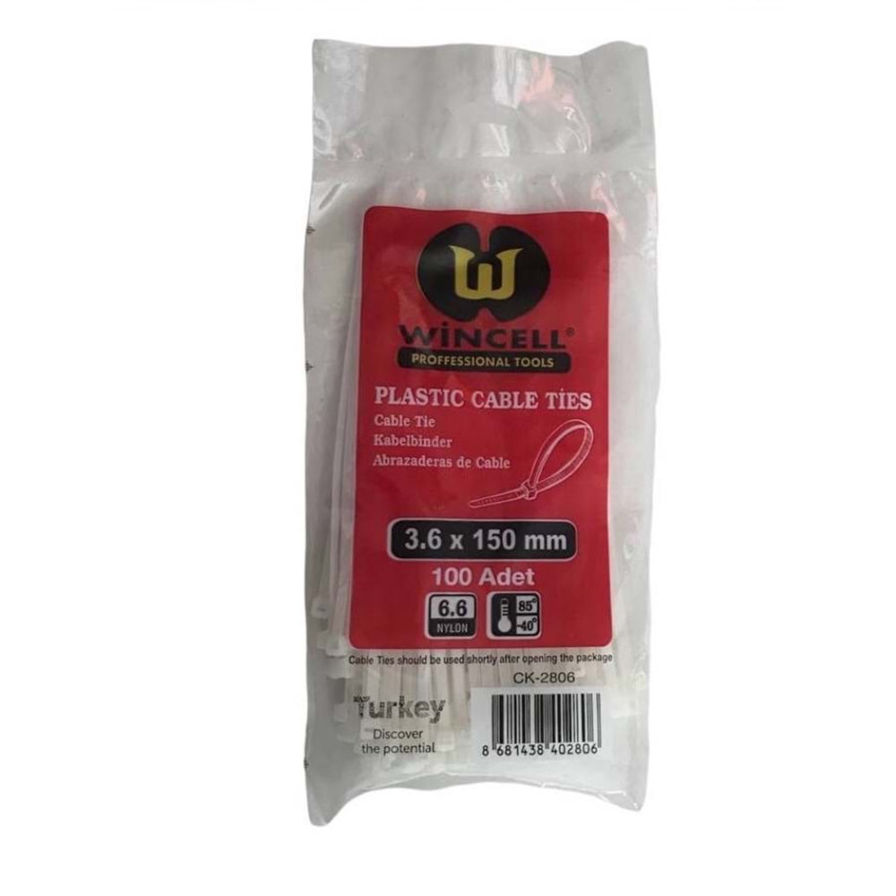 WİNCELL CIRT KELEPÇE 3,6*150MM (100)