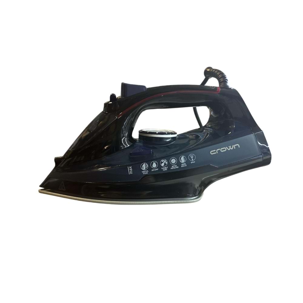 CROWN BUHARLI ÜTÜ-SERAMİK TABAN-2200W-MAVİ