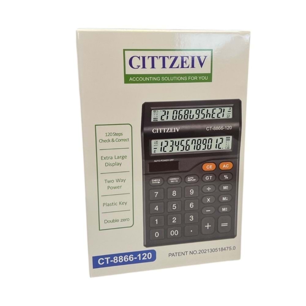 GITTZEIV ÇİFT EKRANLI HESAP MAKİNESİ