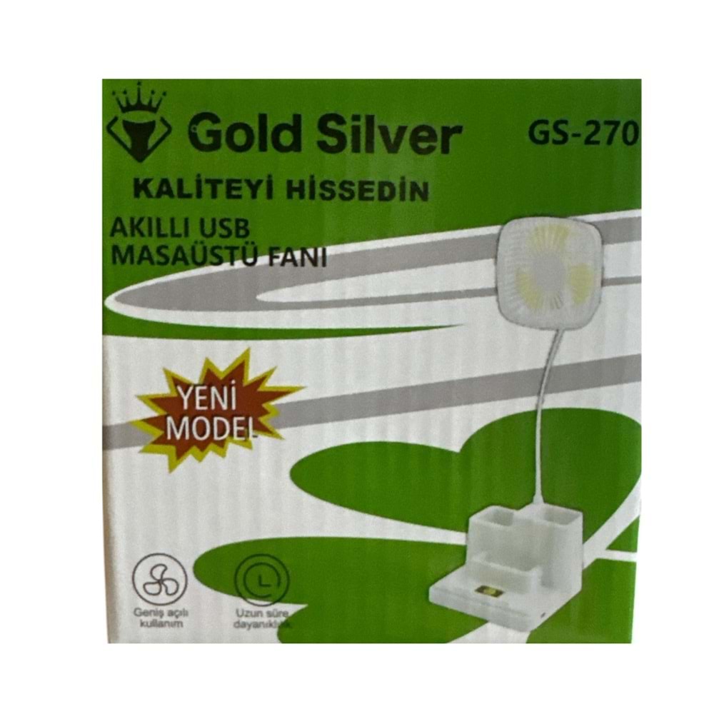 GOLD SILVER ŞARJLI FAN VE MASA KALEMLİĞİ