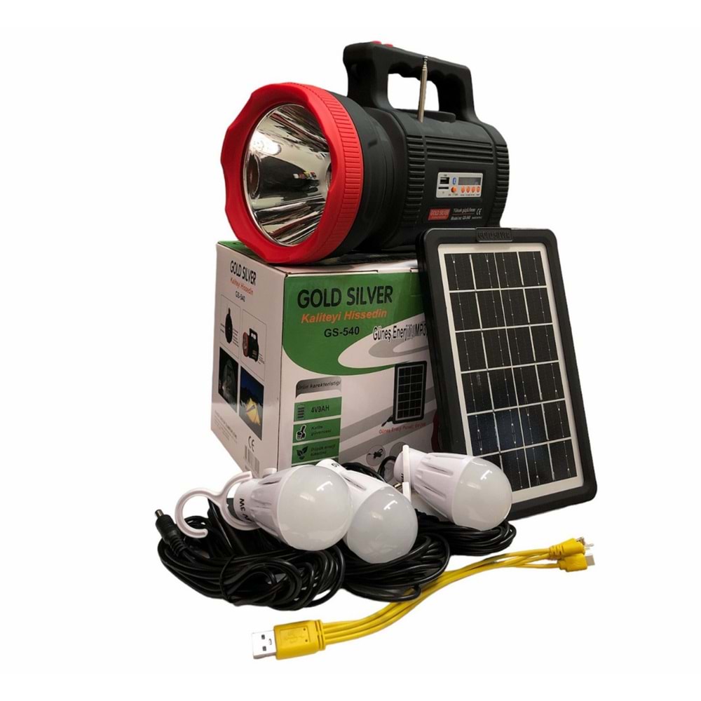 GOLD SILVER GÜNEŞ ENERJİLİ MP3 RADYO FENER