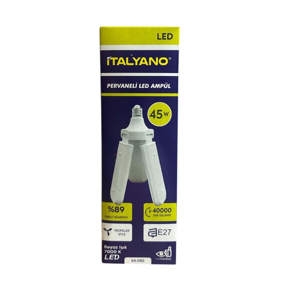 İTALYANO 3 KANATLI LEDLİ AMPUL 45W