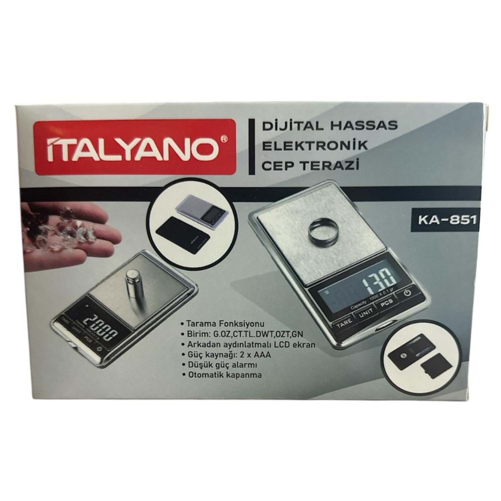 İTALYANO ELEKTRONİK DİJİTAL HASSAS TERAZİ (CEP)