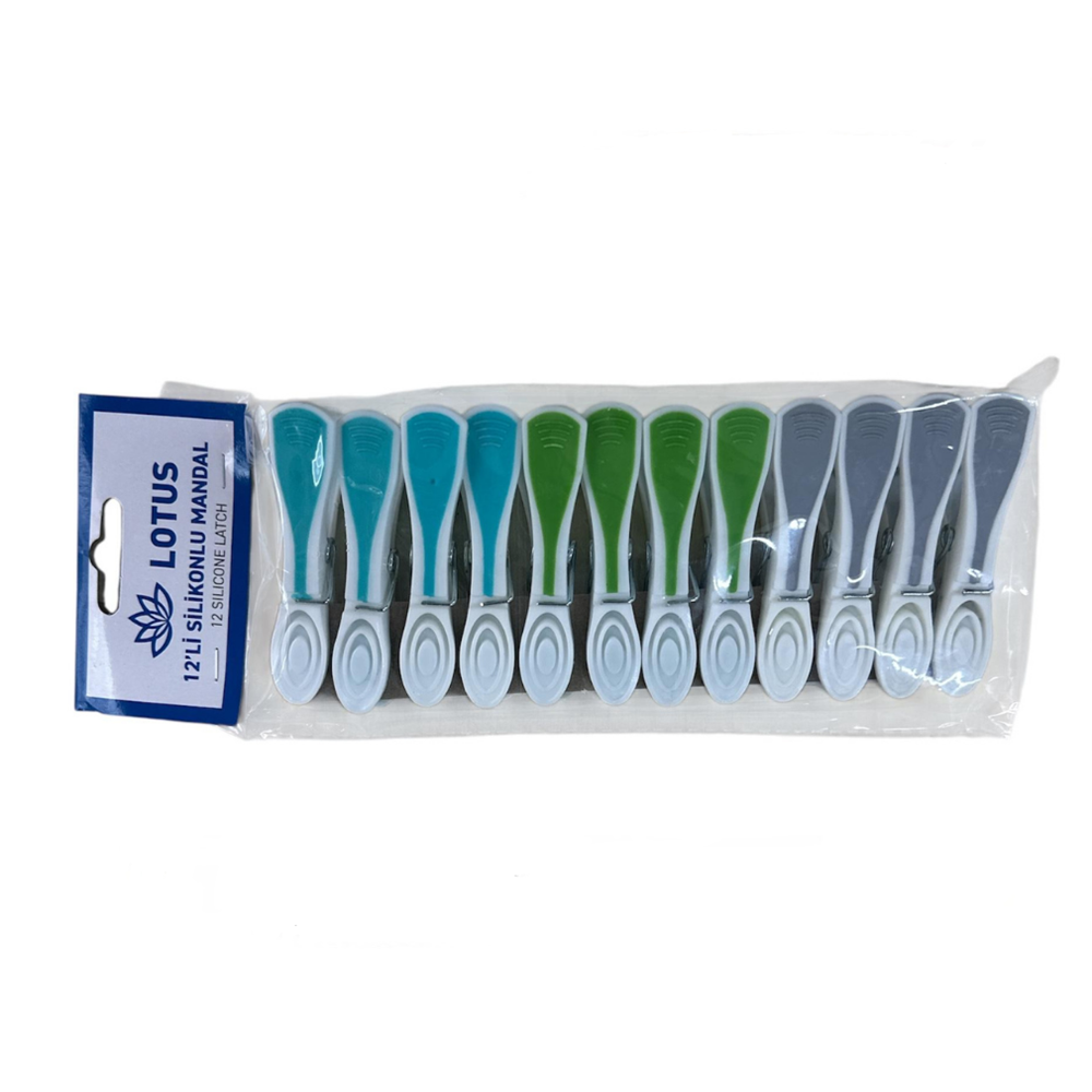 IVORY LOTUS 12Lİ BÜYÜK SİLİKON MANDAL