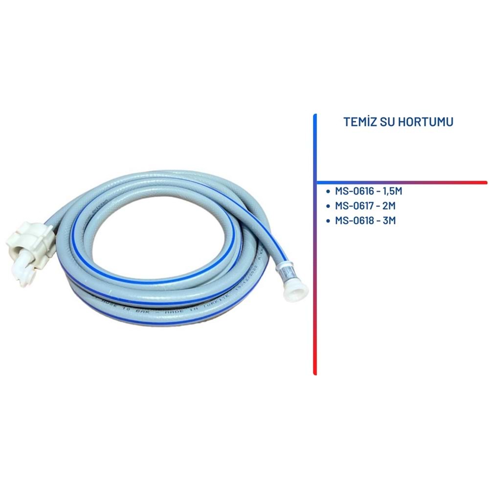 TEMİZ SU HORTUMU 1,5M-