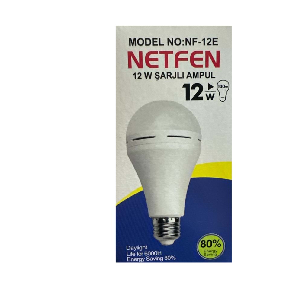 NETFEN 12W ŞARJLI AMPUL
