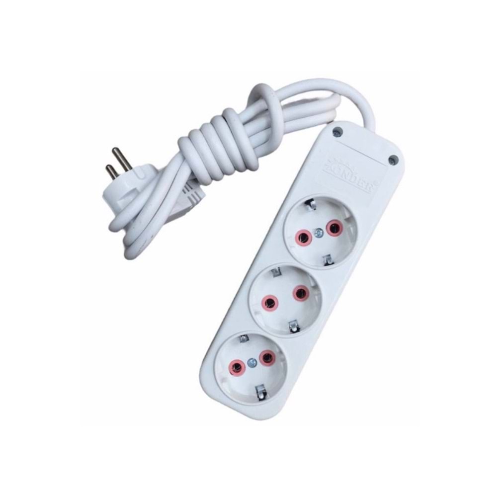 ÖNDER TOPRAKLI 3 LÜ 2 METRE GRUP PRİZ EKO (60)