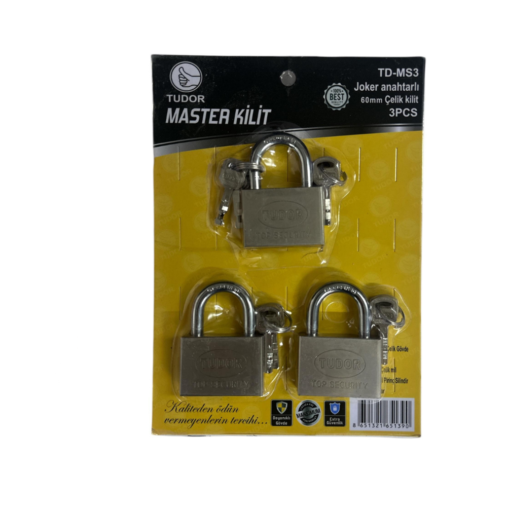TUDOR MASTER KİLİT 3LÜ 60*