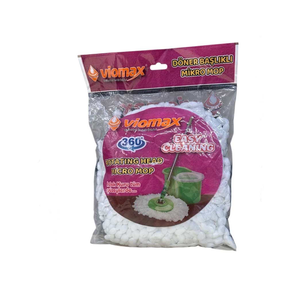VİOMAX DÖNER BAŞLIKLI MİKRO İPLİ MOP (100)
