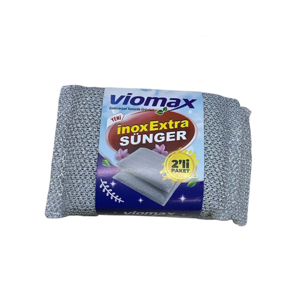 VİOMAX EXTRA İNOX TEMİZLİK SÜNGERİ 2Lİ POŞETLİ