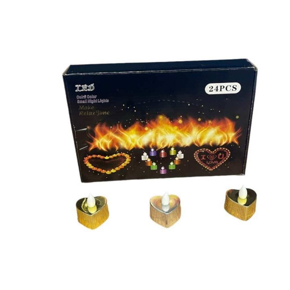 PİLLİ MUM PARLAK 2 RENK (24 PCS)