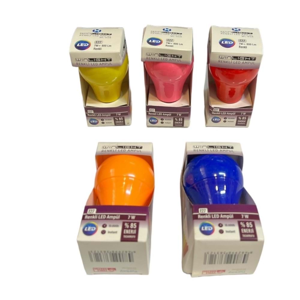 WINLIGHT 7W RENKLİ AMPÜL