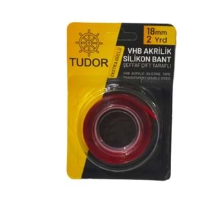 TUDOR ŞEFFAF ÇİFT TARAFLI SİLİKON BANT
