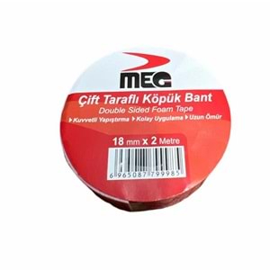 WİNCELL ÇİFT TARAFLI KÖPÜK BANT 18MMX2MT