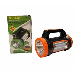 GOLD SILVER ÇOK FONKSİYONLU GÜNEŞ ENERJİLİ FENER (60)
