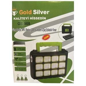 GOLD SILVER GÜNEŞ ENERJİLİ ŞARJ EDİLEBİLİR FENER