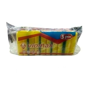 VİOMAX OLUKLU BULAŞIK SÜNGERİ (5Lİ)