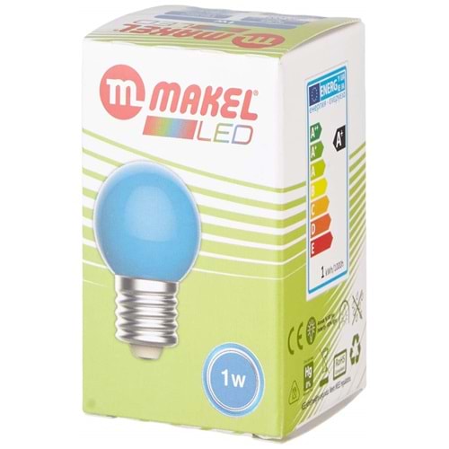 MAKEL 1W GECE LAMBASI KARIŞIK RENK (100)