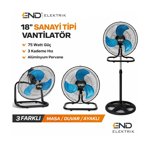 END SANAYİ TİPİ AYAKLI VANTİLATÖR