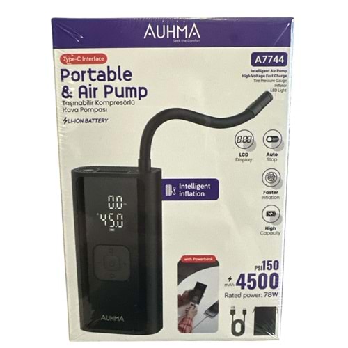 AUHMA TAŞINABİLİR KOMPRESÖRLÜ HAVA POMPASI
