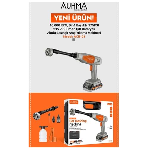 AUHMA AKÜLÜ ARAÇ YIKAMA MAKİNESİ