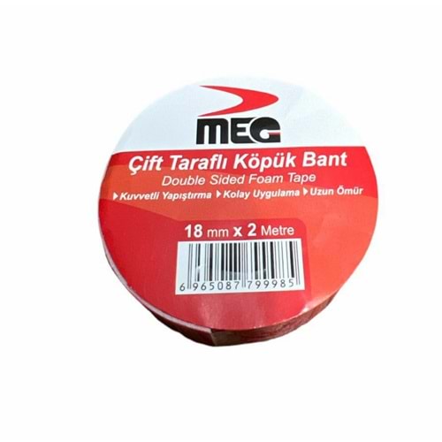 WİNCELL ÇİFT TARAFLI KÖPÜK BANT 18MMX2MT