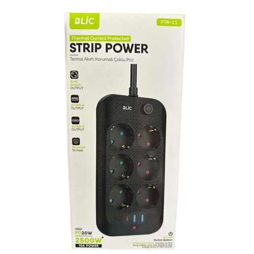 BLİC AKIM KORUMALI ÇOKLU PRİZ