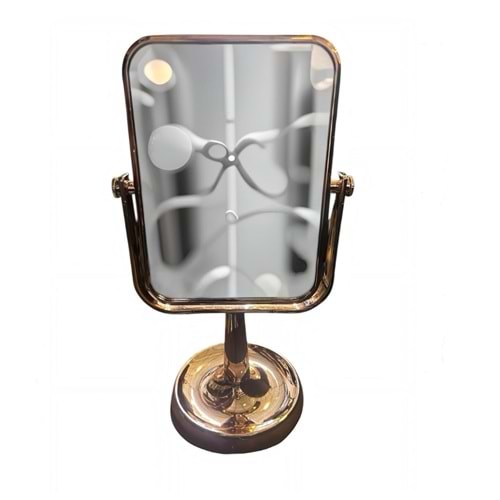 GOLDEN ANGEL METALİZE ÇİFT TARAF MAKYAJ AYNASI 60*