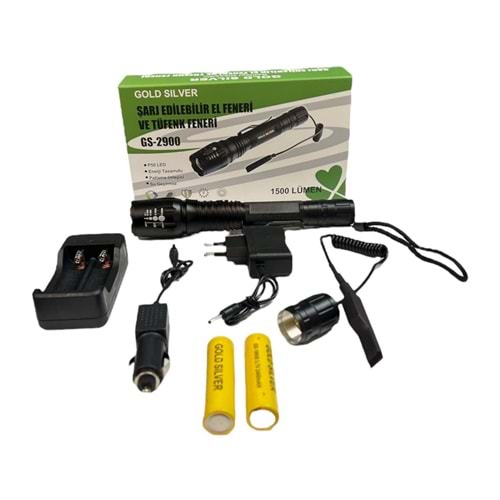 GOLD SILVER ŞARJLI EL FENERİ (60)