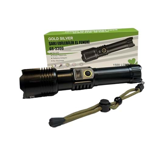 GOLD SILVER ŞARJLI EL FENERİ (60)