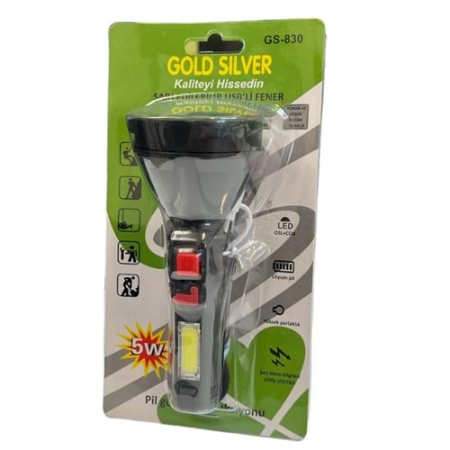 GOLD SILVER 5W ŞARJLI FENER (120)