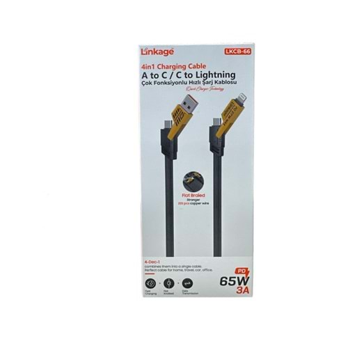 LINKAGE HIZLI ŞARJ ALETİ (IPHONE-TYPE-C) 65W