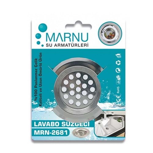 MARNU METAL LAVABO SÜZGECİ