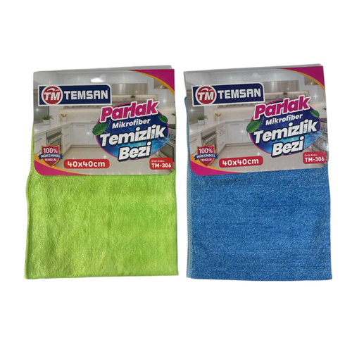TEMSAN PARLAK MİKROFİBER TEMİZLİK BEZİ 40*40 CM