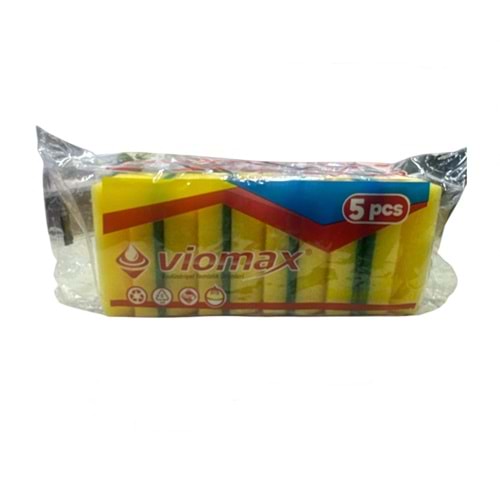 VİOMAX OLUKLU BULAŞIK SÜNGERİ (5Lİ)
