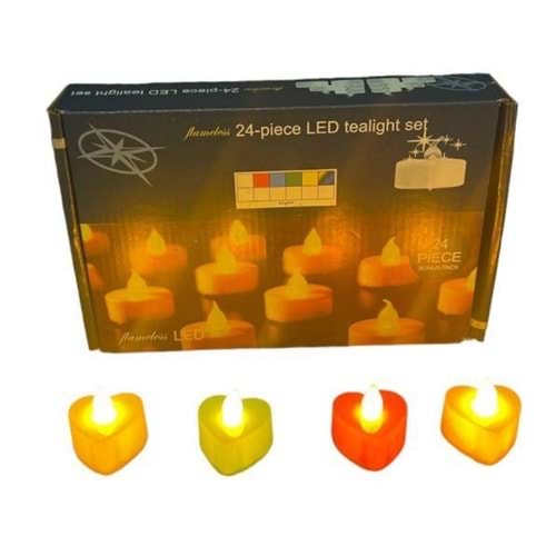 PİLLİ LEDLİ MUM AMPÜL RENKLİ